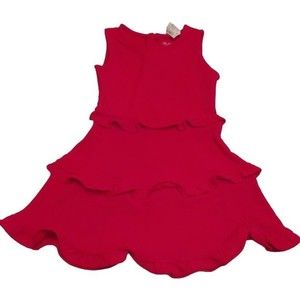 The Children's Place Christmas Red Sleeveless Dress Ruffled Skirt Sz 10 NWT